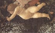Sandro Botticelli Detail of Cupid with eyes bandaged,shooting an arrow at Chastity USA oil painting reproduction